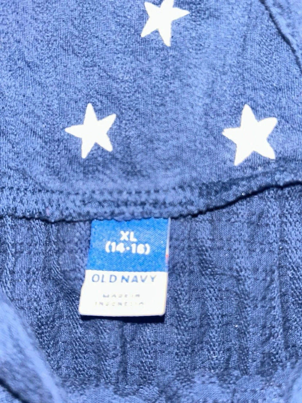 Old Navy Girls Blue Star Print Babydoll Top